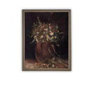 Vintage Framed Canvas Art // Framed Vintage Print // Vintage Painting // Floral Still Life Print // Botanical print //#BOT-151