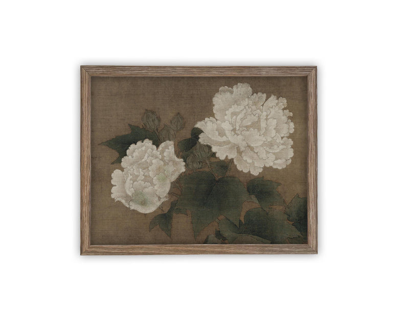 Vintage Framed Canvas Art // Framed Vintage Print // Vintage Painting // Floral Still Life Print // Botanical print //#BOT-154