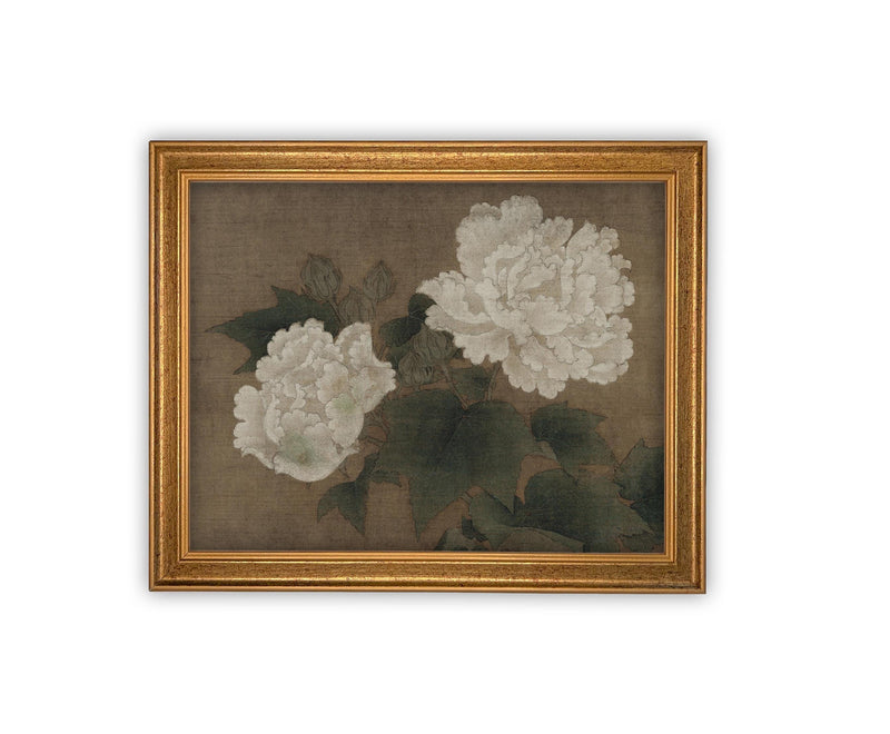 Vintage Framed Canvas Art // Framed Vintage Print // Vintage Painting // Floral Still Life Print // Botanical print //#BOT-154