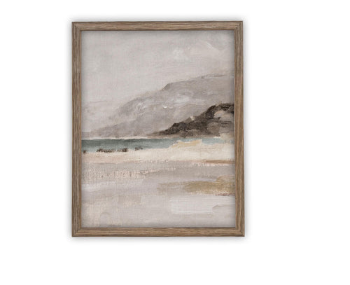 Vintage Framed Canvas Art // Framed Vintage Print // Vintage Painting // Beach House Seascape Coastal Art// #COAS-134