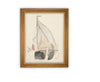 Vintage Framed Canvas Art // Framed Vintage Print // Vintage Sailboat Painting // Boating Art // Beach House Print //#COAS-139