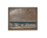 Vintage Framed Canvas Art // Framed Vintage Print // Vintage Painting // Coastal Beach Seascape // Farmhouse print //#COAS-140