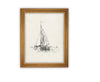 Vintage Framed Canvas Art // Framed Vintage Print // Vintage Sailboat Painting // Boating Art // Beach House Print //#COAS-143