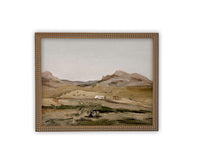 READY to SHIP 11X14 Vintage Framed Canvas Art #LAN-235