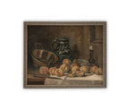 Vintage Framed Canvas Art // Framed Vintage Print // Vintage Painting // Vintage Kitchen Still Life // Farmhouse print //#ST-631