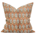 Designer "Ferndale" Floral Block Print Pillow Cover