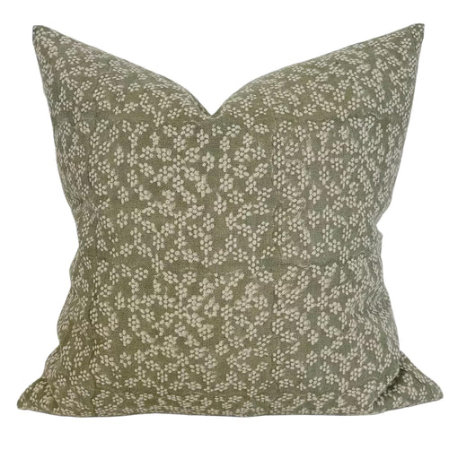 Designer "Pacific" Floral Linen Pillow Cover