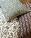 Designer "Fairview" Surana Ivory Textured olive, cocoa Pillow Cover