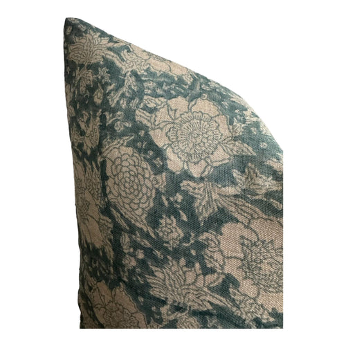 Designer Ashley Blue Pillow Cover in Floral