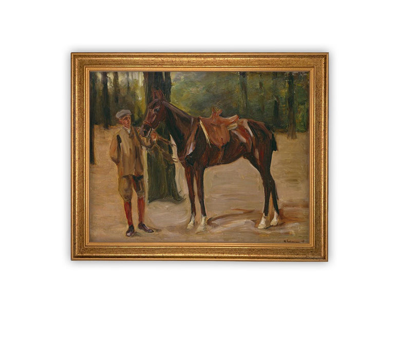 Vintage Framed Canvas Art // Framed Vintage Print // Vintage Painting // Vintage Horse Sketch Art// Farmhouse print //#A-187