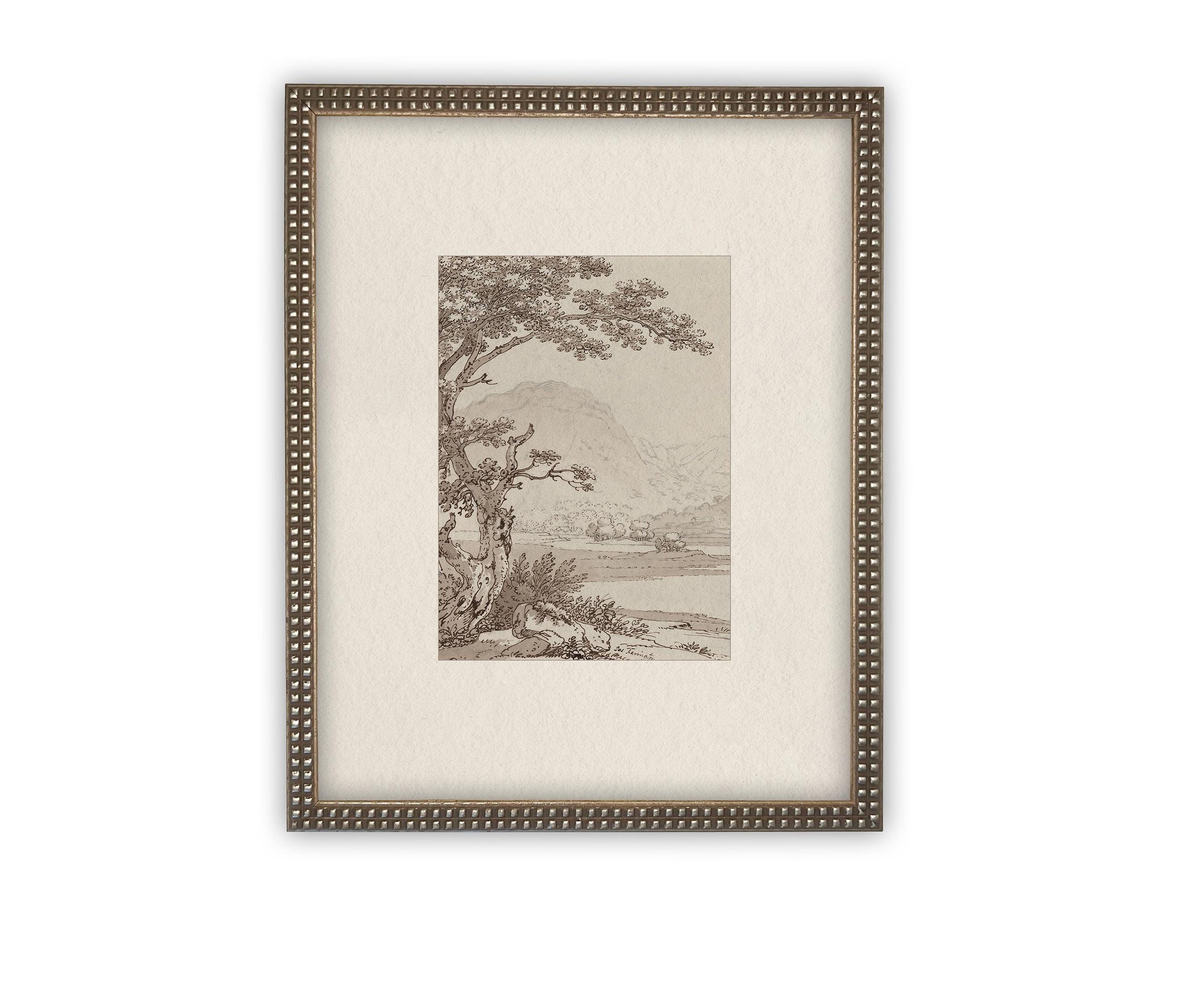 READY to SHIP 18X24 Vintage Framed Canvas Art // Framed Vintage Print // Vintage Painting // Country Landscape //#LAN-245