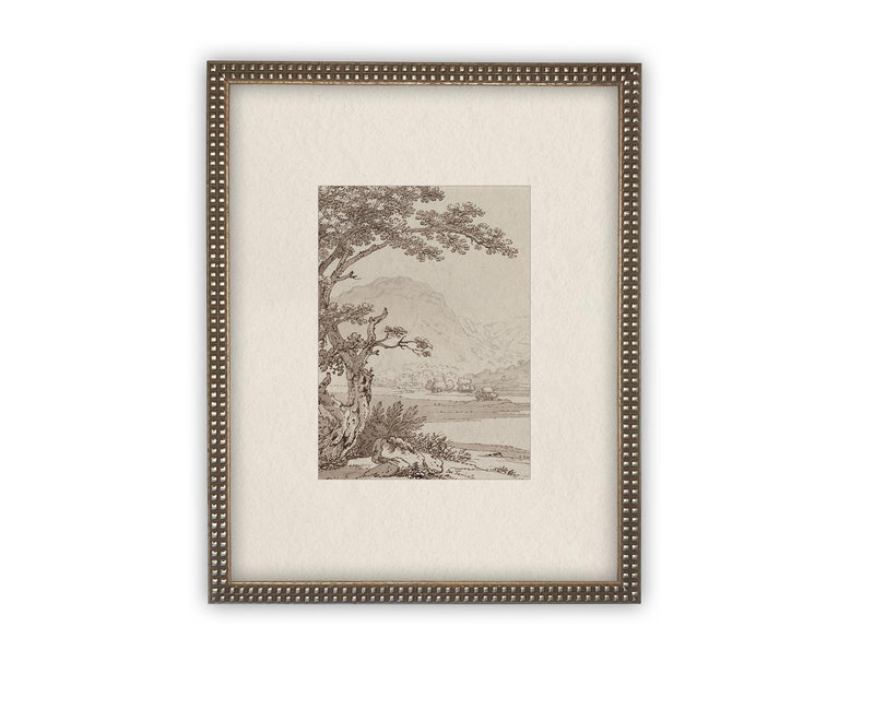 READY to SHIP 18X24 Vintage Framed Canvas Art // Framed Vintage Print // Vintage Painting // Country Landscape //#LAN-245