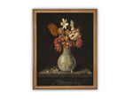 Vintage Framed Canvas Art // Framed Vintage Print // Vintage Painting // Floral Still Life Print // Botanical print //#BOT-161