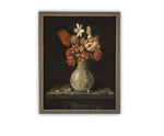 Vintage Framed Canvas Art // Framed Vintage Print // Vintage Painting // Floral Still Life Print // Botanical print //#BOT-161