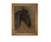 Vintage Framed Canvas Art // Framed Vintage Print // Vintage Painting // Vintage Horse Art// Farmhouse print //#A-186