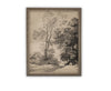 READY to SHIP 11x14 Vintage Framed Canvas Art #LAN-260