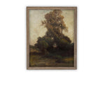 Vintage Framed Canvas Art // Framed Vintage Print // Vintage Painting // Fall Autumn Art // Farmhouse print //#LAN-261