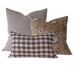 Linen + Cloth Curated Pillow Collection #11 // Wales, Vernal, Buckley Pillows// Designer Pillow Combo // Brown Mustard // Farmhouse Cottage