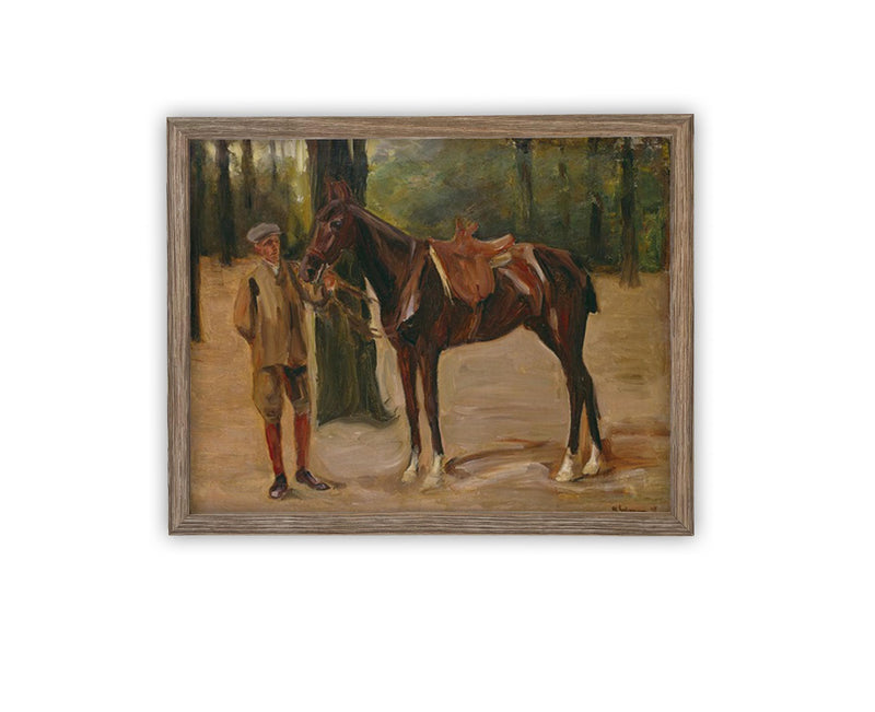 Vintage Framed Canvas Art // Framed Vintage Print // Vintage Painting // Vintage Horse Sketch Art// Farmhouse print //#A-187