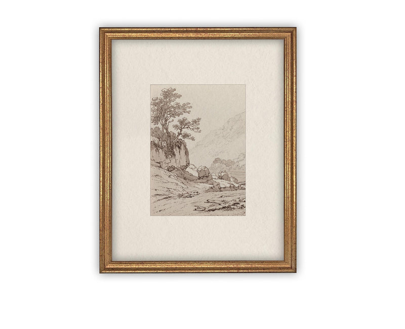 READY to SHIP 18X24 Vintage Framed Canvas Art // Framed Vintage Print // Vintage Painting // Country Landscape //#LAN-248