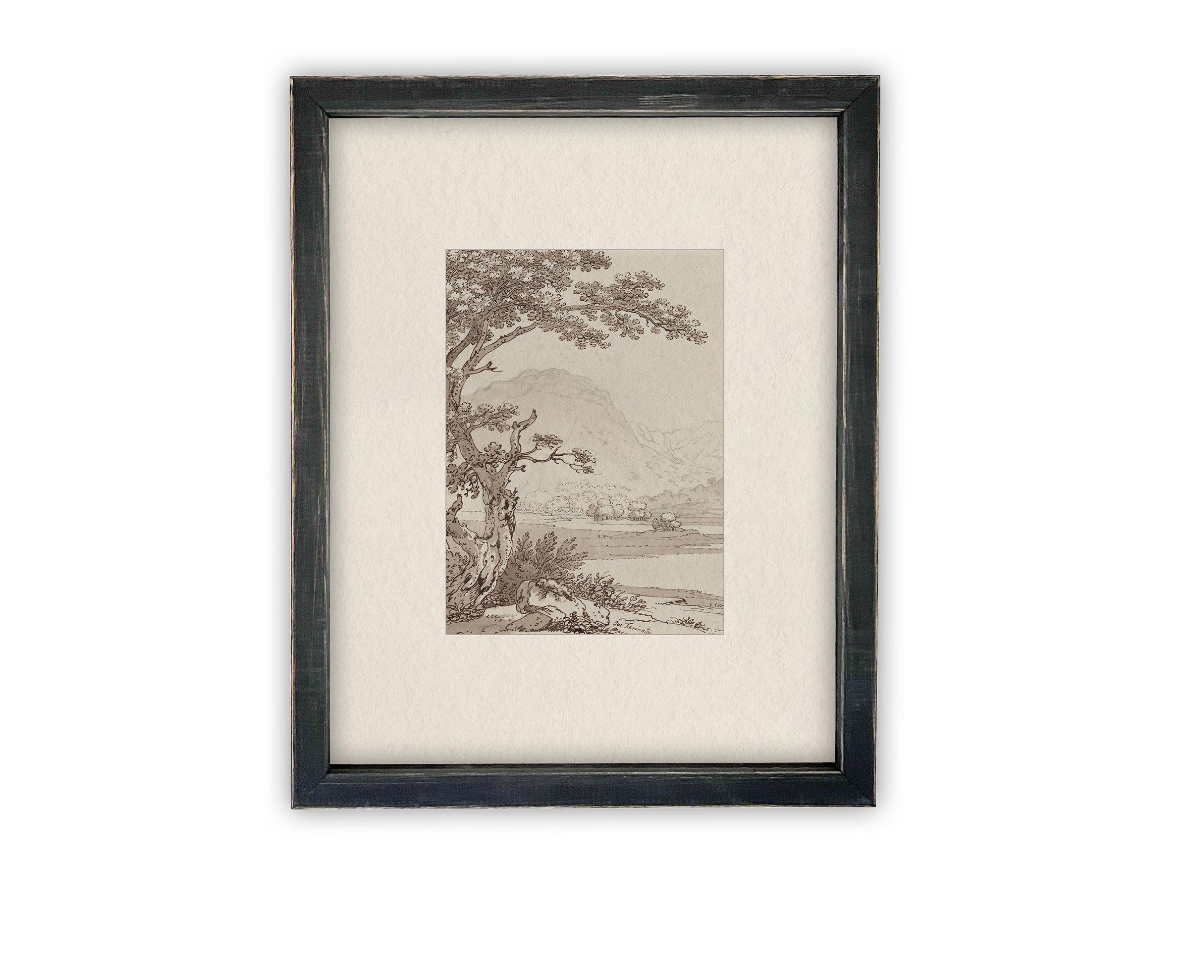 READY to SHIP 18X24 Vintage Framed Canvas Art // Framed Vintage Print // Vintage Painting // Country Landscape //#LAN-245