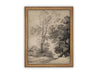 READY to SHIP 11x14 Vintage Framed Canvas Art #LAN-260