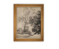 READY to SHIP 11x14 Vintage Framed Canvas Art #LAN-260