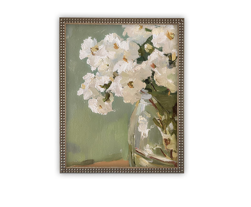 Vintage Framed Canvas Art // Framed Vintage Floral Print // Vintage Floral Painting // Still Life Botanical Farmhouse print //#BOT-155