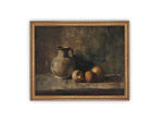 Vintage Framed Canvas Art // Framed Vintage Print // Vintage Apples Still Life Painting // Farmhouse Kitchen Print //#ST-633