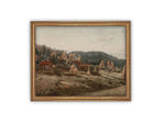 Vintage Framed Canvas Art // Framed Vintage Print // Vintage Painting // Country Landscape // Farmhouse print //#LAN-252