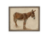 Vintage Framed Canvas Art // Framed Vintage Print // Vintage Painting // Donkey Equestrian Art // Farmhouse print //#A-179