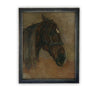 Vintage Framed Canvas Art // Framed Vintage Print // Vintage Painting // Vintage Horse Art// Farmhouse print //#A-186