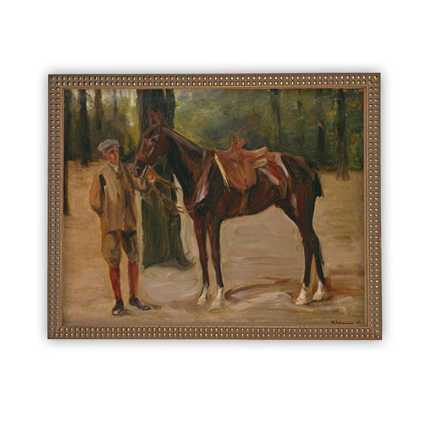 Vintage Framed Canvas Art // Framed Vintage Print // Vintage Painting // Vintage Horse Sketch Art// Farmhouse print //#A-187