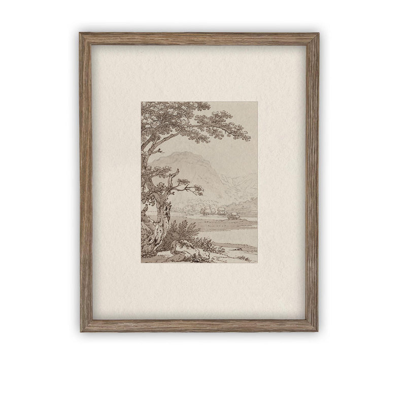 READY to SHIP 18X24 Vintage Framed Canvas Art // Framed Vintage Print // Vintage Painting // Country Landscape //#LAN-245