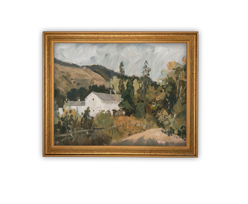 Vintage Framed Canvas Art #LAN-249