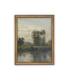 Vintage Framed Canvas Art // Framed Vintage Print Painting // Vintage Green Moody Landscape Set of 3 (sold individually) // #LAN-277