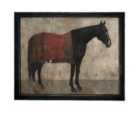 Vintage Framed Horse Canvas Art Print: Equestrian Style