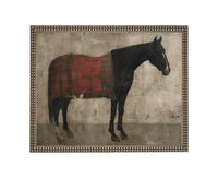 Vintage Framed Horse Canvas Art Print: Equestrian Style