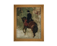 Vintage Horse Painting Print Art: Framed Canvas Print