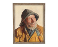 READY to SHIP 11x14 Framed Canvas Art // Framed Vintage Print // Vintage Portrait of a Fisherman// Farmhouse print //#P-556