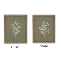 Framed Vintage Botanical Sketch Print: Farmhouse Canvas Art #ST-170