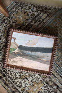 READY TO SHIP 8X10 Framed Sailboat Canvas Art: Nautical Beach Print