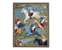 Vintage Framed Canvas Art // Framed Vintage Print // Vintage Painting // Polo Match Equestrian Art // Farmhouse print //#A-196