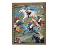 Vintage Framed Canvas Art // Framed Vintage Print // Vintage Painting // Polo Match Equestrian Art // Farmhouse print //#A-196
