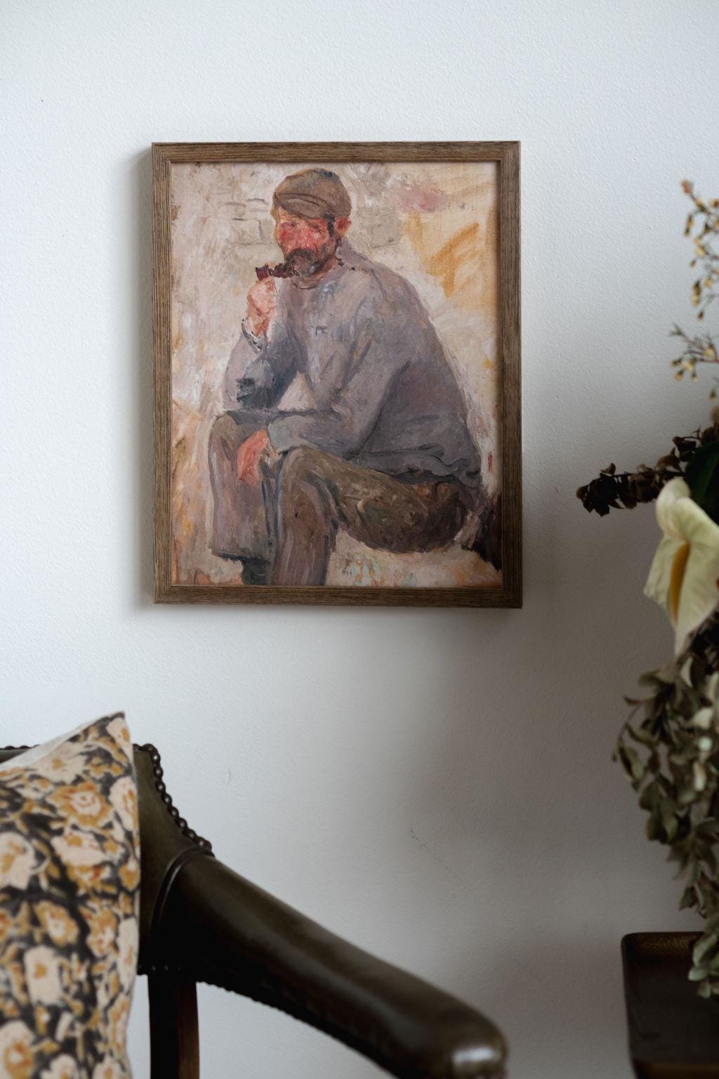 READY to SHIP 11x14 Framed Canvas Art // Framed Vintage Print // Vintage Painting // Vintage Portrait of a Man// Farmhouse print //#P-538