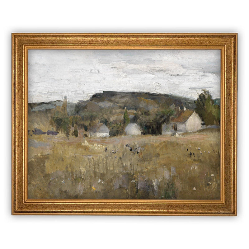 Vintage Framed Canvas Art #LAN-182