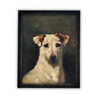Vintage Framed Canvas Dog Art #A-157