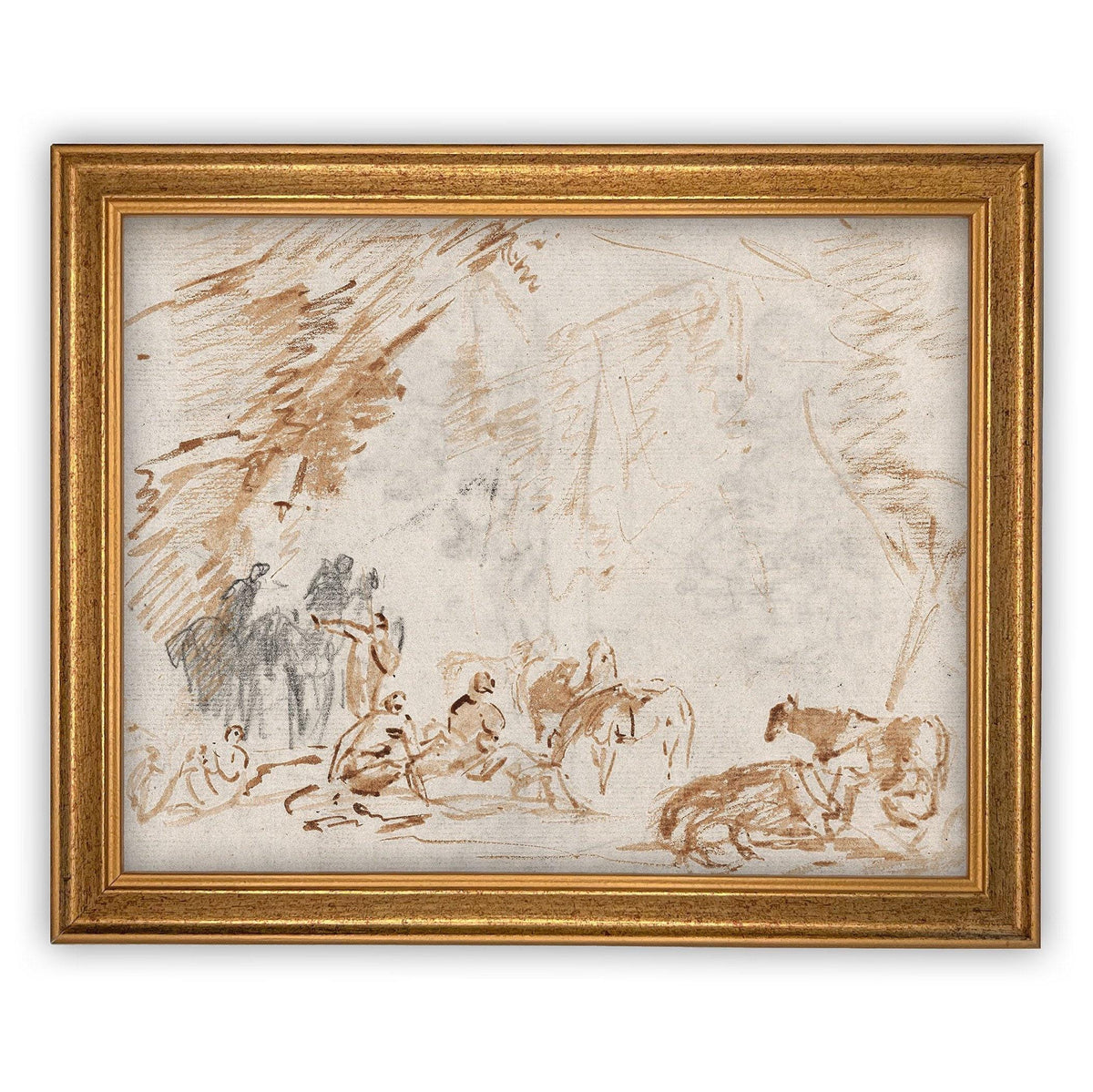 Vintage Framed Canvas Art #A-150
