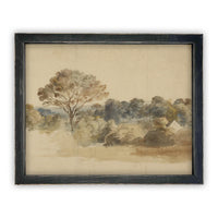 READY to SHIP 11x14 Vintage Landscape Canvas Print: Muted Farmhouse Art