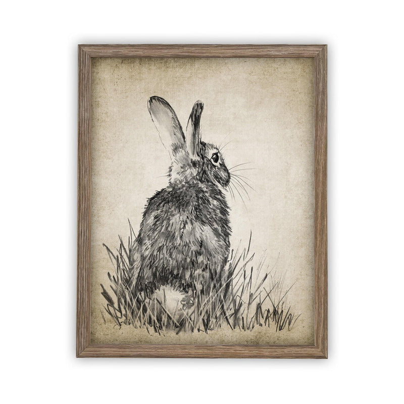 READY TO SHIP 11X14 Vintage Framed Canvas Art #A-148
